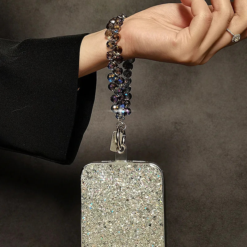 Internet celebrity flash mobile phone chain new mobile phone chain wrist crystal chain 2023 jewelry bag accessories key lanyards