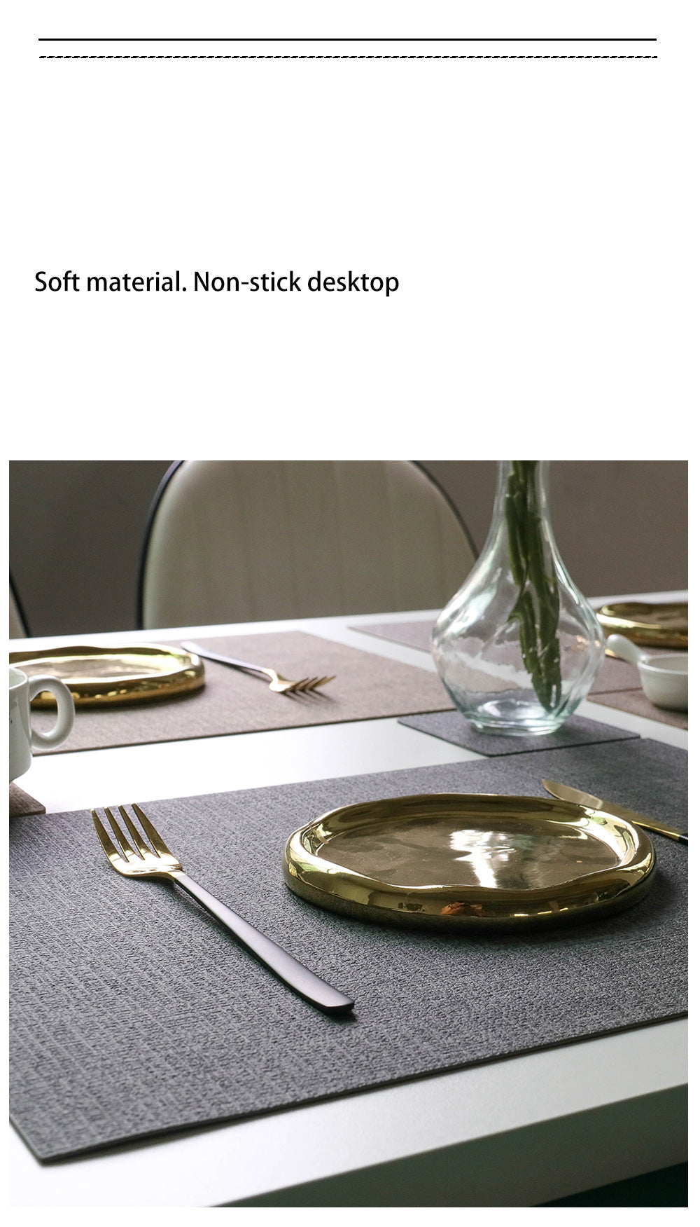 Western Dining Mat Square Cloth Pattern Household Dining Mat Bowl Mat Hotel Leather Dining Table Mat Waterproof Oilproof Heat Insulation Mat