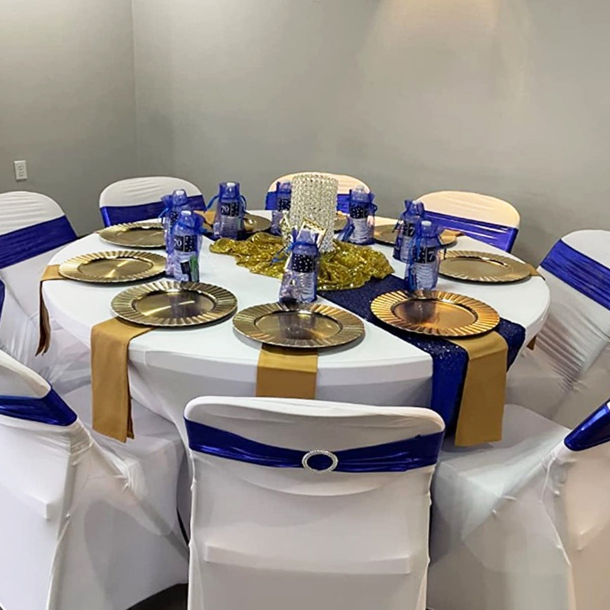 Elastic Round Table Set Tablecloth Tablecloth Table Skirt Cross-border Explosions Hotel Wedding Birthday Party Business Banquet