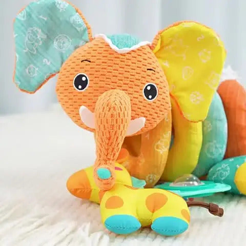 Car Seat Toys Infant Color Elephant Stroller Stretch Spiral Activity Baby Hanging Toys for Crib Mobile Newborn Sensory Toy Gifts