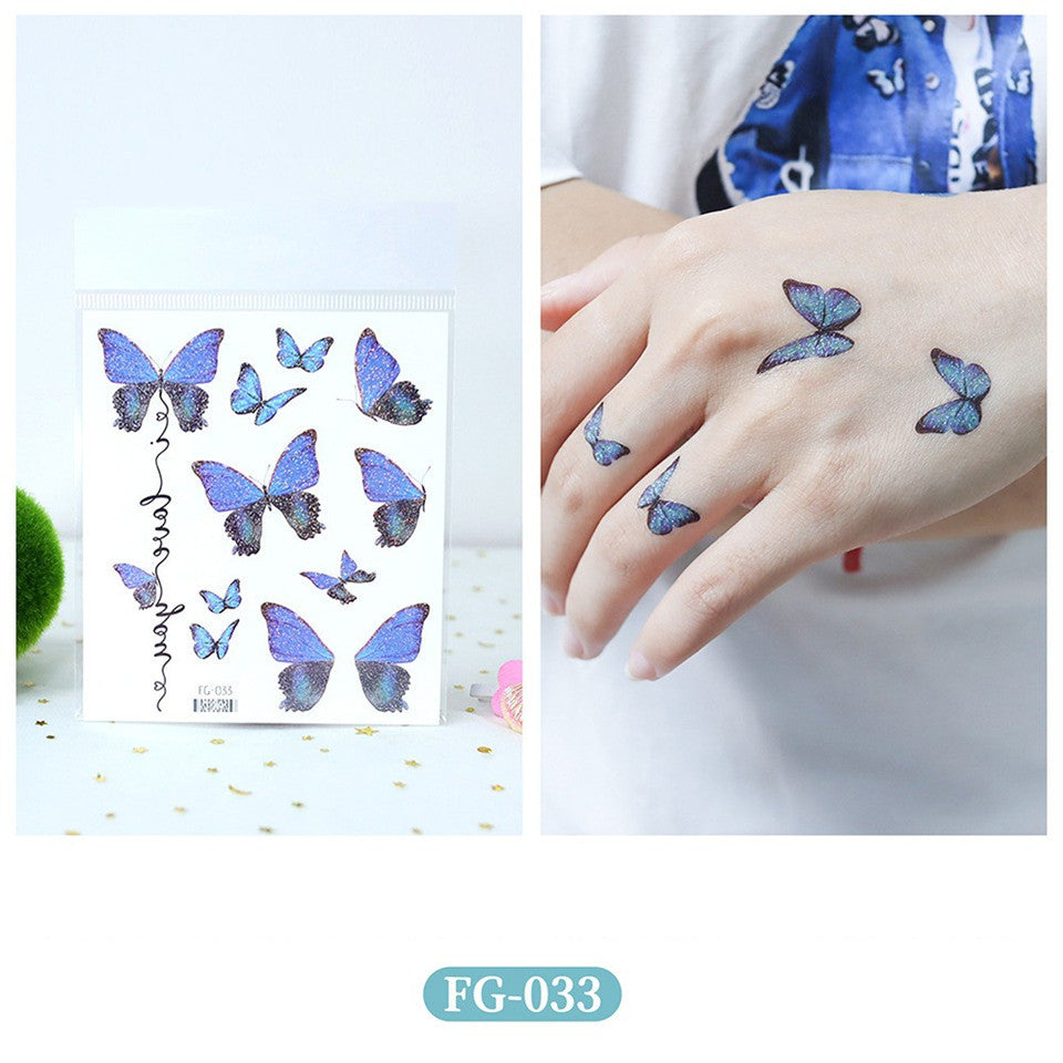 Glitter Gradient Butterfly Wing Tattoo Eye Corner Face Stickers Children's Eye Makeup DIY Stickers Fish Scale Performance Catwalk