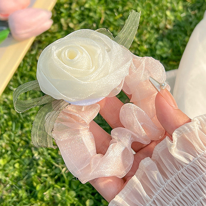 Dai People Dress up Seaside Vacation Plumeria Rubra Barrettes Travel Headdress for Taking Photos Flower Side Clip Small Size Fairy Hairpin