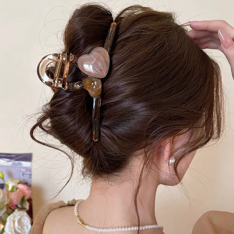 Elegant Large Hair Claw for Thick Hair, New Simple Hair Clip, Back of Head Shark Clip, Cartoon Dog Biscuit Hair Accessory