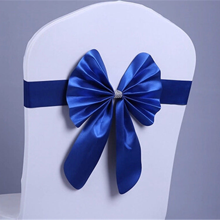 Wedding Chair Back Flower Decoration No-Tie Elastic Bow Chair Sash Chair Cover Chair Back Hotel Banquet Special