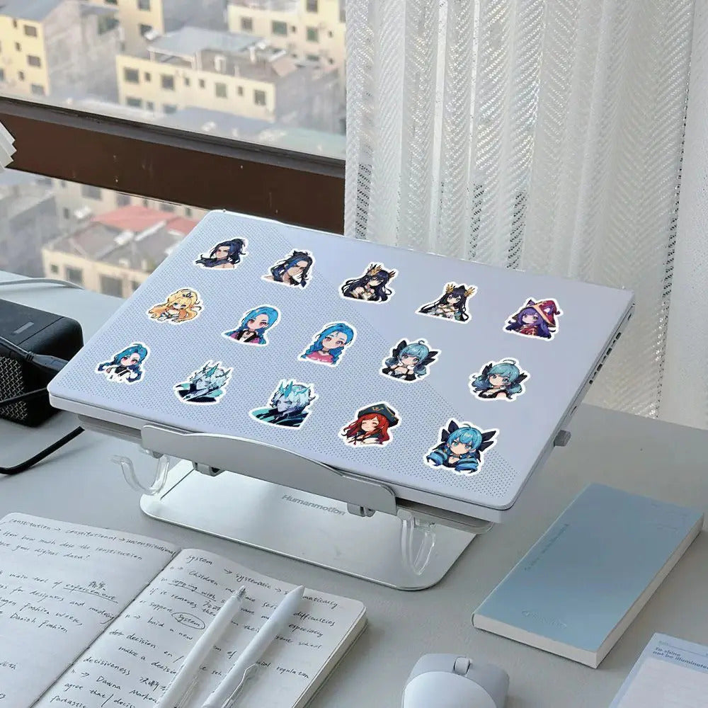 60 sheets LOL League of Legends Q-version characters sexy and cute Gwynn Wing En phone case, notebook ledger waterproof stickers