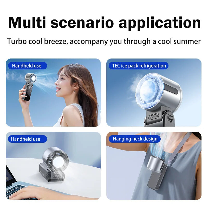 Ultra-Portable Fan Blast! 💨 ❄️ Foldable Powerful Cooling Anywhere