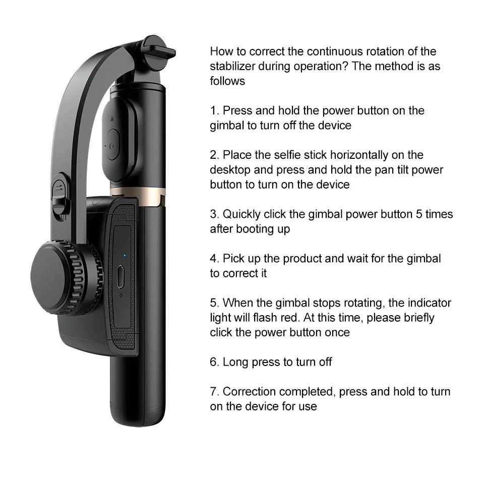 FANGTUOSI 2025 new Selfie Stick Stand Mobile Phone with microphone Support Wireless Gimbal Stabilizer For iPhone Android Holder