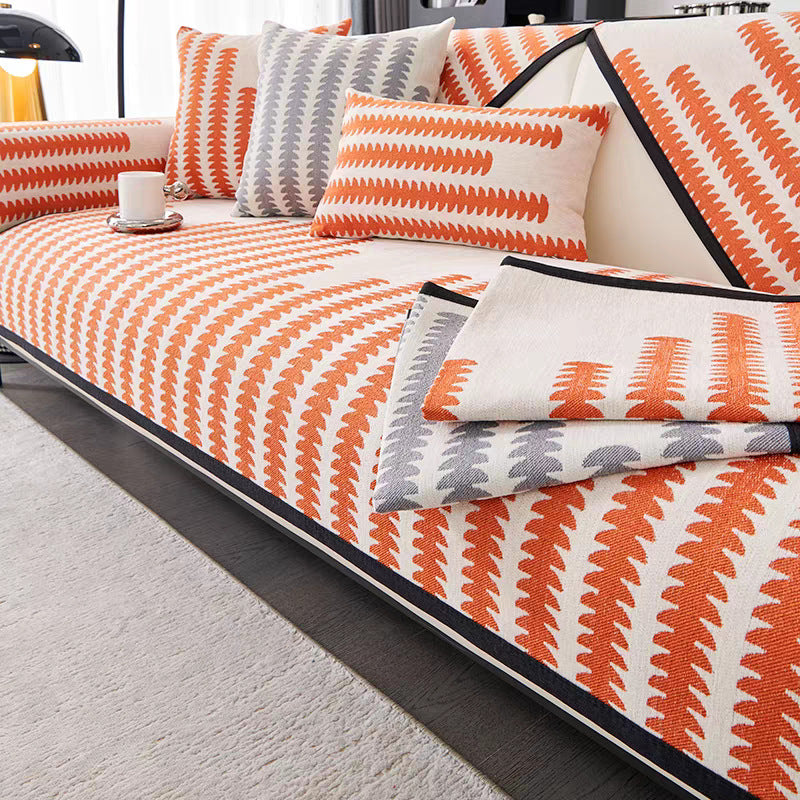 Fabric Chenille Sofa Cushion Four Seasons Autumn Winter Seat Cushion Modern Simple Sofa Cover Throw Blanket Cloth Leather