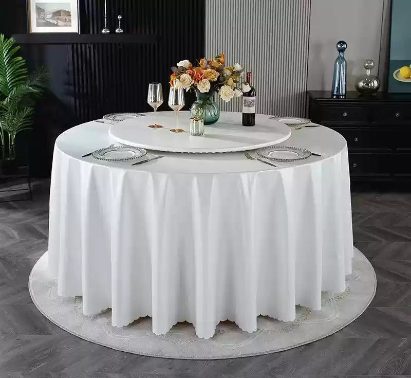 PU Non-Washable Tablecloth Waterproof Heat-Resistant Oil-Resistant Hotel Restaurant High-End Luxury Home Use Rotating Table Non-Washable Tablecloth