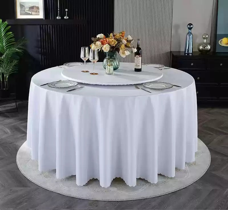 PU Non-Washable Tablecloth Waterproof Heat-Resistant Oil-Resistant Hotel Restaurant High-End Luxury Home Use Rotating Table Non-Washable Tablecloth