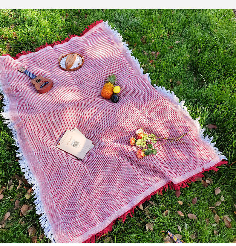 Picnic Cloth French Style Atmosphere Tablecloth Photo Background Cloth Decorative Cloth Camping Tablecloth Picnic Mat Outdoor Portable
