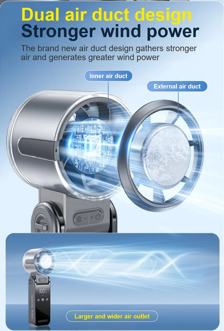Ultra-Portable Fan Blast! 💨 ❄️ Foldable Powerful Cooling Anywhere