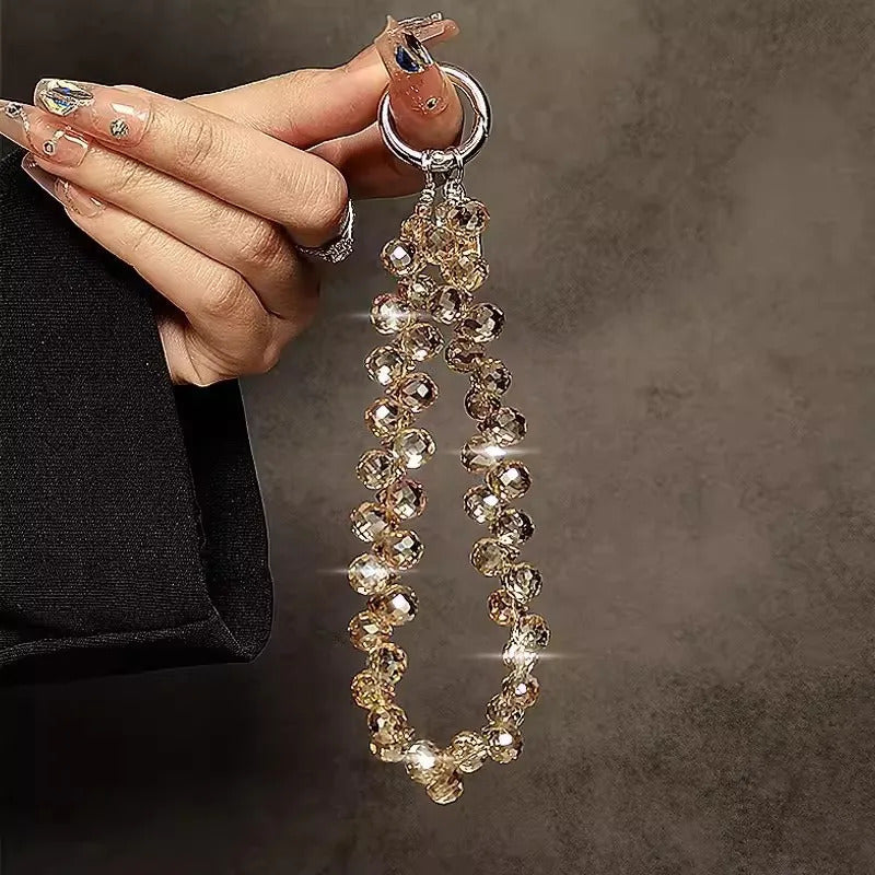 Internet celebrity flash mobile phone chain new mobile phone chain wrist crystal chain 2023 jewelry bag accessories key lanyards