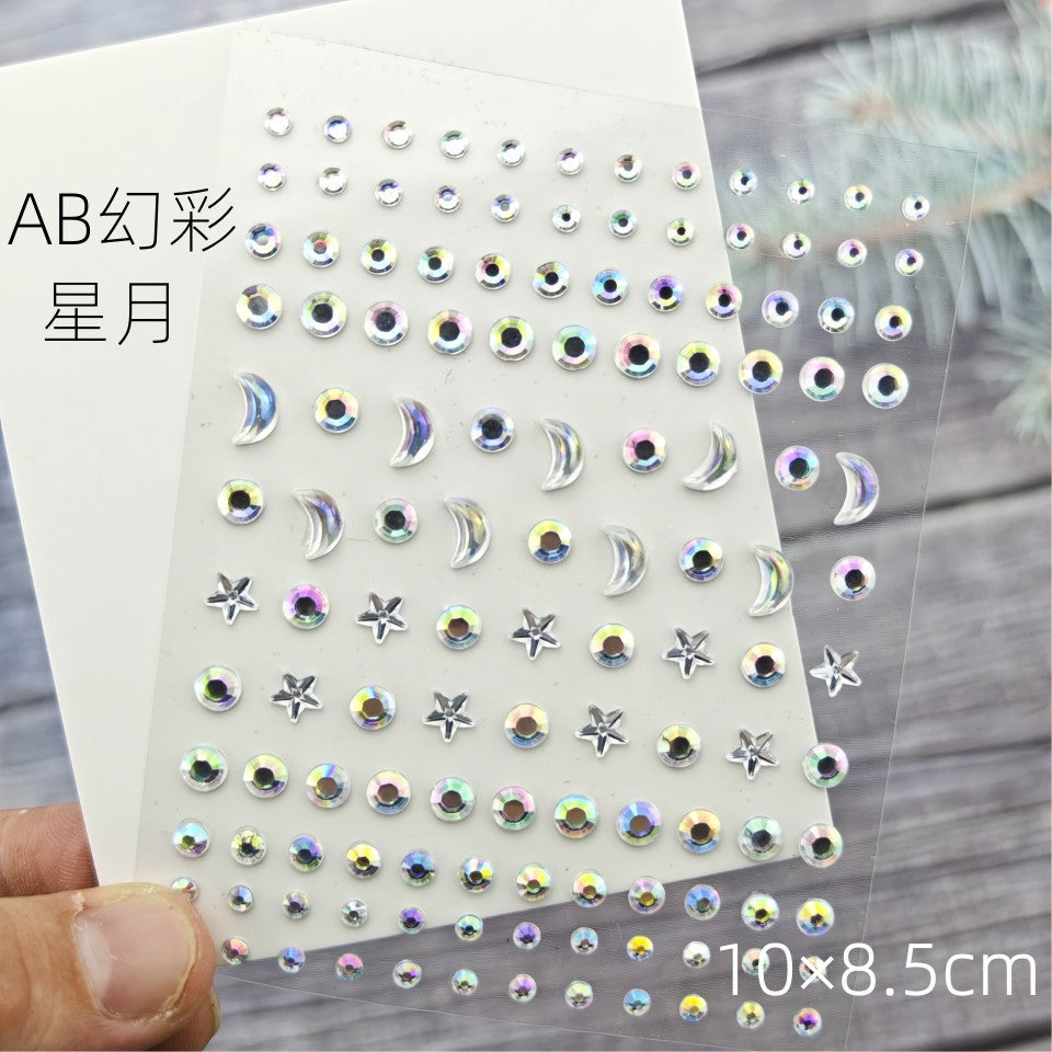 Glitter Gradient Butterfly Wing Tattoo Eye Corner Face Stickers Children's Eye Makeup DIY Stickers Fish Scale Performance Catwalk