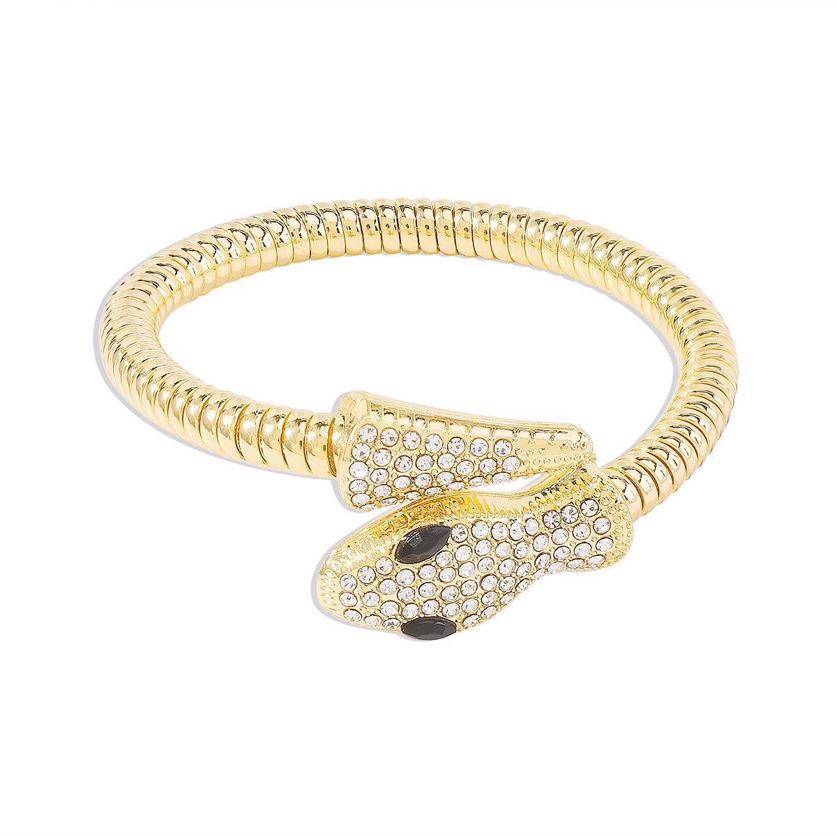 Exaggerated Snake Necklace Punk Personality Hip-Hop Style Necklace Trendy Cool Street Style Show Micro-Inlaid Choker