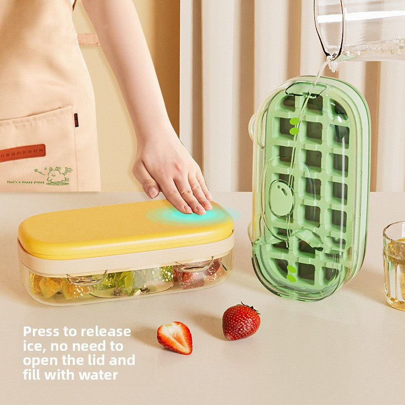 Ice Cube Mold Press Ice Cube Kettle Water Cup Household Food Grade Household Ice Box Frozen Ice Cube Storage Artifact