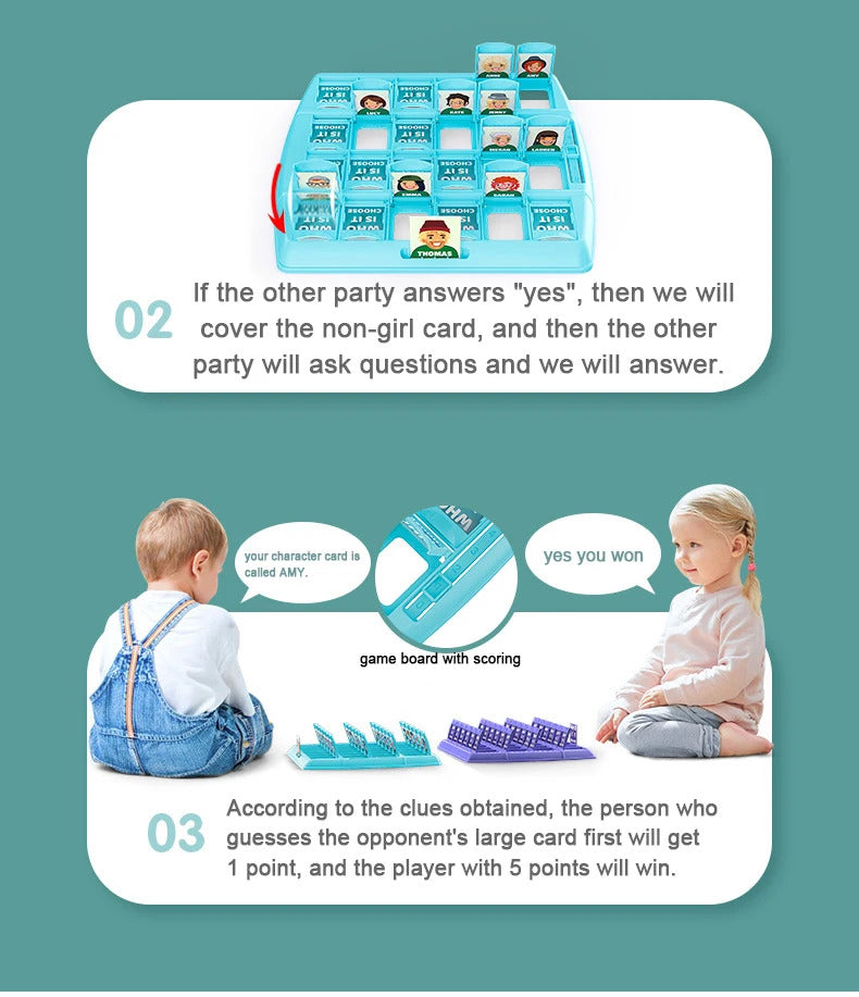 Family Guessing Games Guess Who Am I Classic Board Game Toys Memory Training Parent Child Leisure Time Party Indoor Games