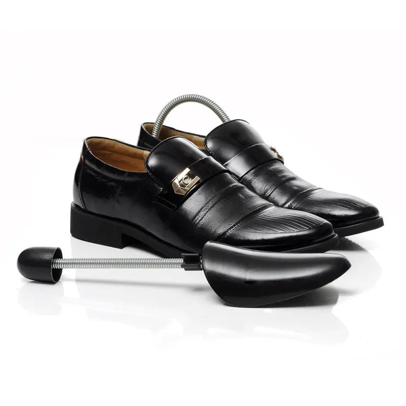 1 Pair Practical Plastic Adjustable Length Durable Black Women Men Anti Deformation Aluminum Shoe Accessories for Sneakers