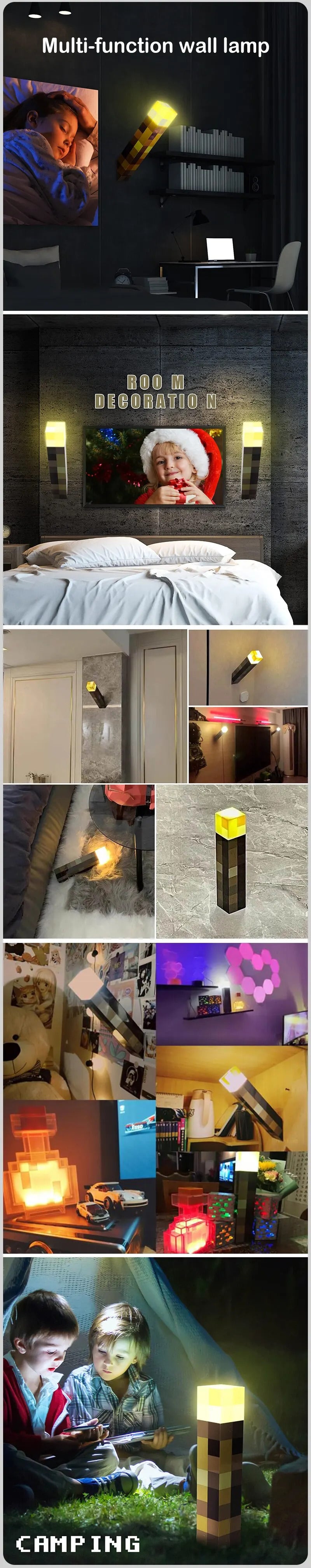 Brownstone Flashlight LED Night Light Bedroom Decorative Light Color Changing Bottle Weapon USB Charging with Buckle Kids Gifts