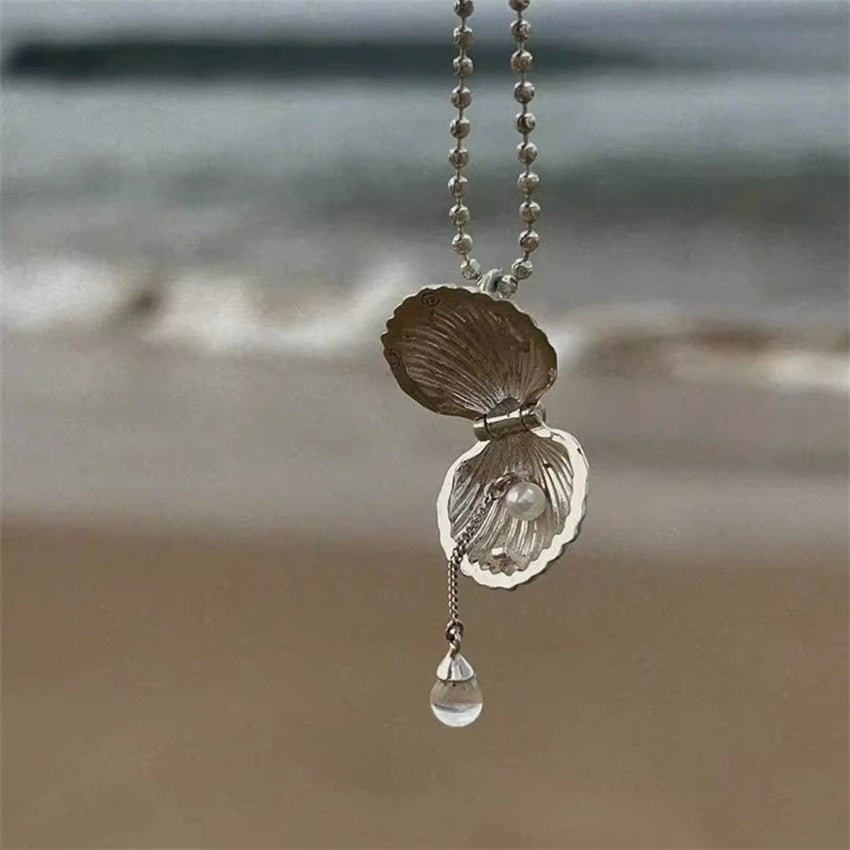 Li Luo New S925Sterling Silver Pearl Necklace Accessory for Women, Non-Fading, High-End Feel, Versatile Spring/Summer Clavicle Chain Wholesale