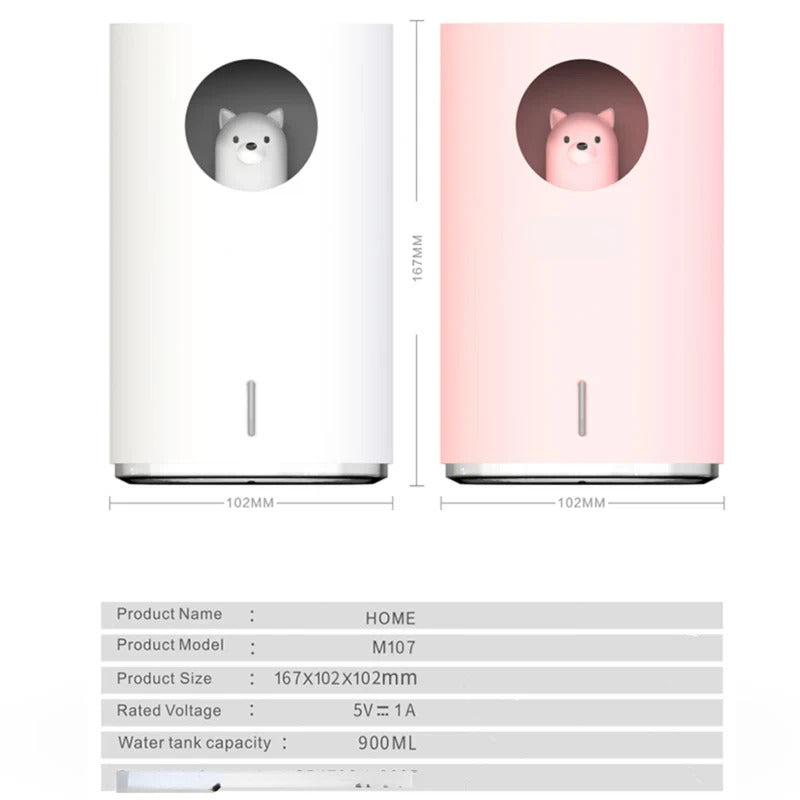 "700ml USB Humidifier Essential Oil Diffuser with LED Lamp - Purifier and Mist Maker"