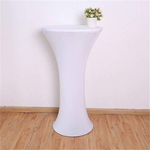 Elastic Round Table Cover Cocktail Table Cover Bar Table Cover Tablecloth Exhibition Hotel Banquet Decorative Tablecloth Round Table