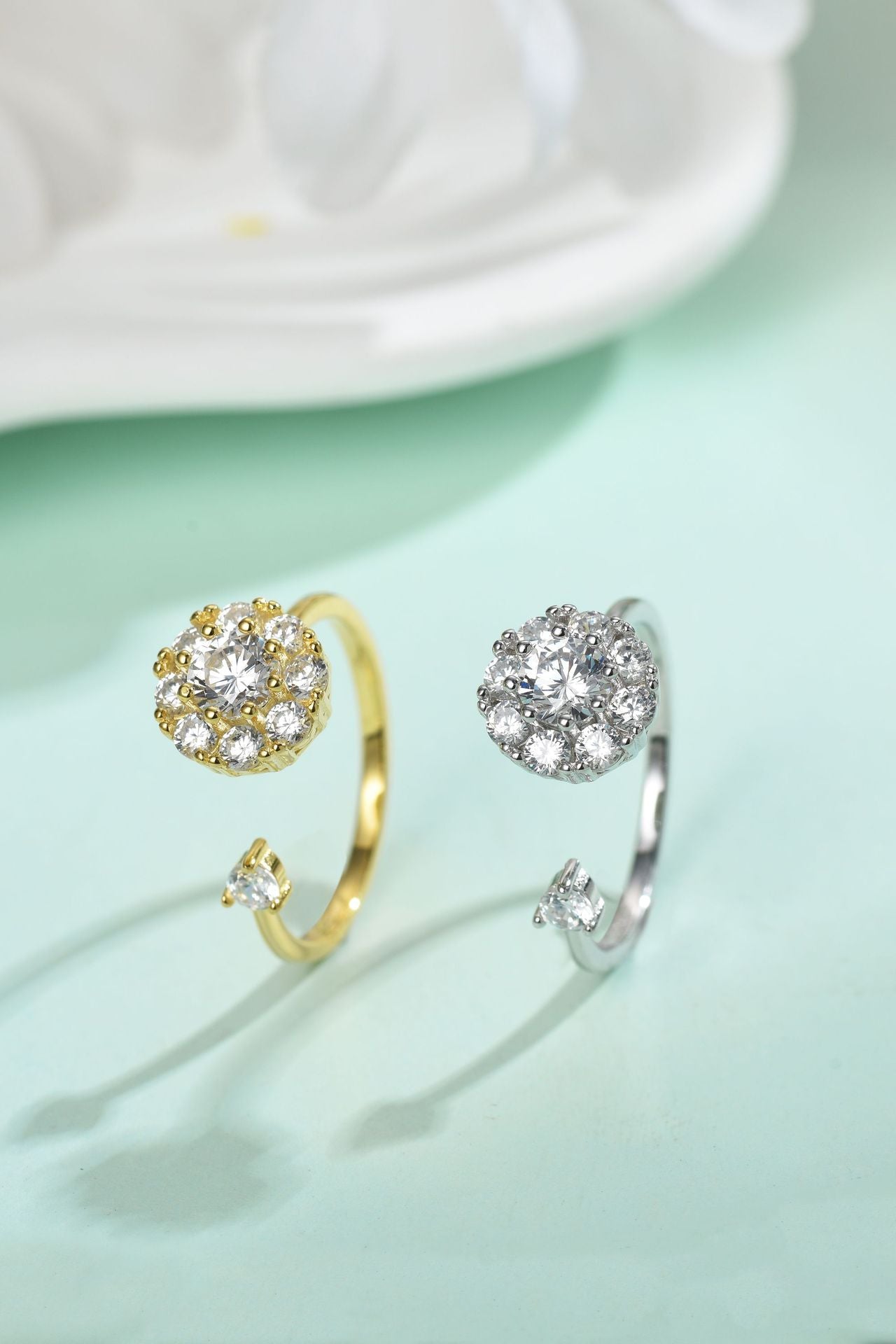 Cross-Border AliExpress Rotatable Stress Relief S925 Sterling Silver Ring for Women New Open Design Amazon Wholesale Live Streaming