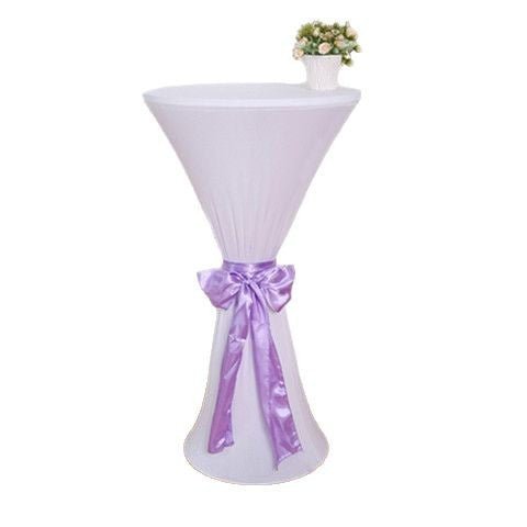 Elastic Round Table Cover Cocktail Table Cover Bar Table Cover Tablecloth Exhibition Hotel Banquet Decorative Tablecloth Round Table