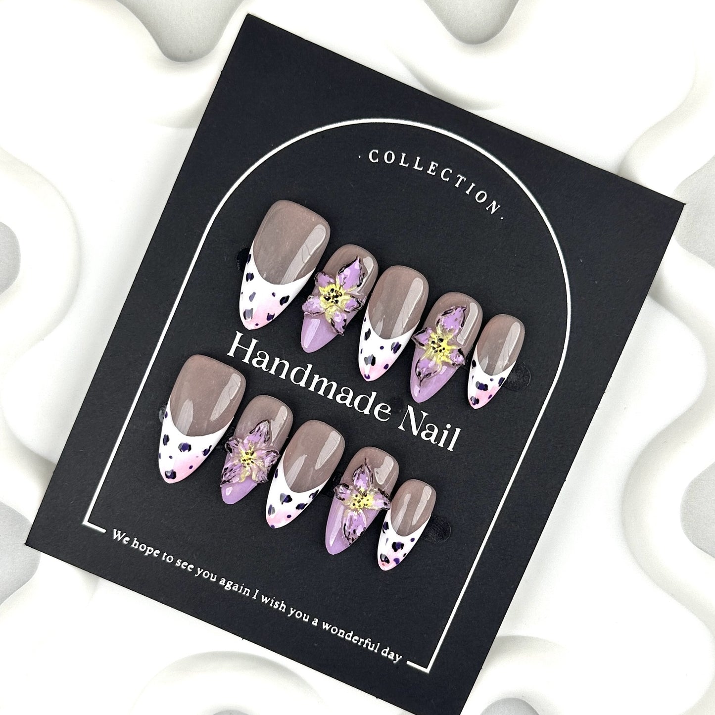 Pure Handmade Carved Nail Stickers Wearable Nail Pieces High-end Autumn Winter European and American Cross-border Wholesale Handmade Pure