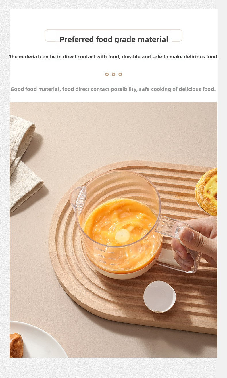 Multifunctional Egg Beater Cup Household Egg Whisk Cream Mixer Manual Foam Beater Egg Beating Stick Baking Large Capacity