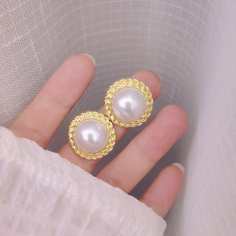 Earrings Pearl Style Elegant High-end Drop Earrings Sophisticated Heart-shaped Earrings Simple Internet Celebrity Ear Jewelry 925 Silver Needle