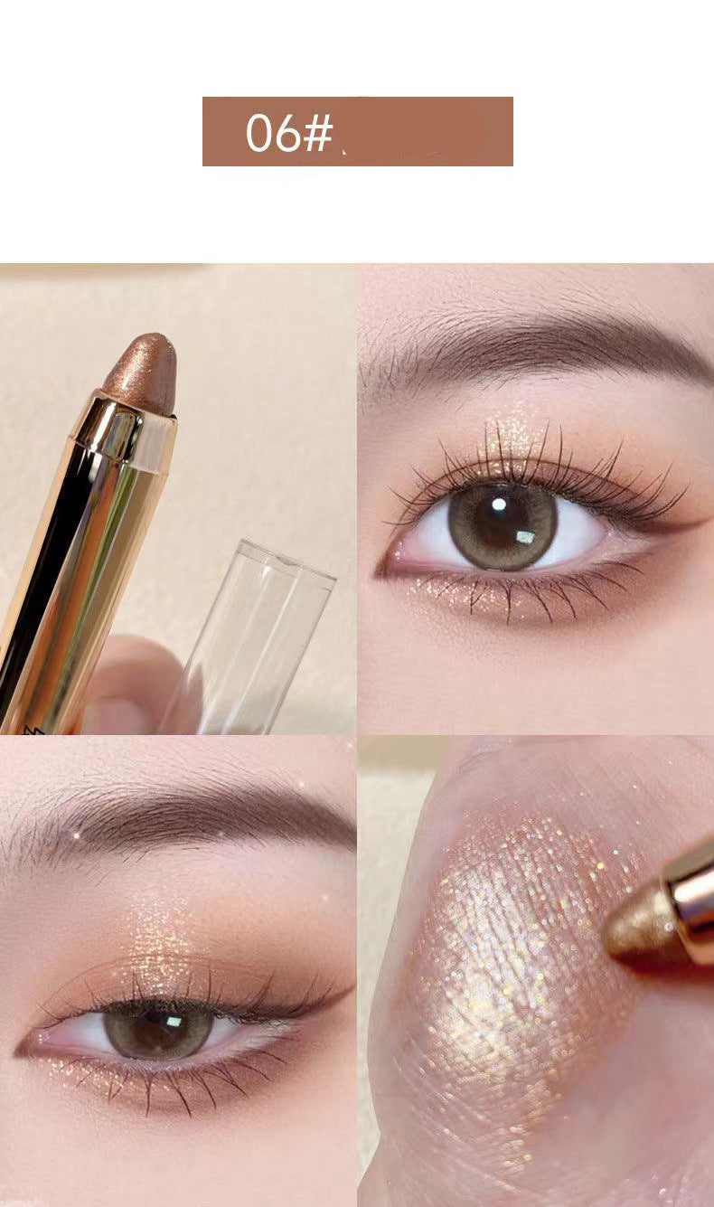 Myho Lazy Eye Makeup Highlight Eye Shadow Pen Lying Silkworm Pen Double-Headed Eye Shadow Stick Non-Blooming Eye Makeup Repair High Gloss Cream for Women