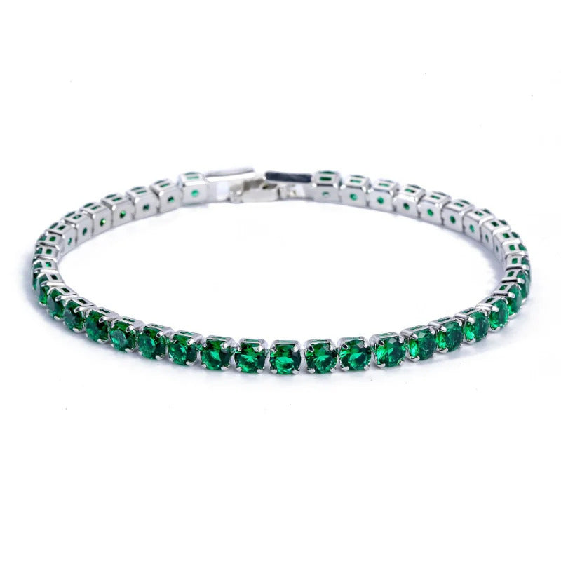 17/19CM Tennis Bracelet Cubic Zirconia Iced Out Crystal Chain Bracelet for Women Luxury Men Bracelet Chain Homme Jewelry Gifts