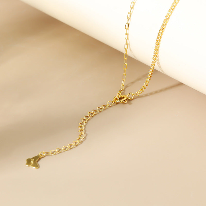 925 Sterling Silver Necklace Queen Head Portrait Women's Collarbone Chain Light Luxury High-end Niche Design Ins Jewelry Accessories