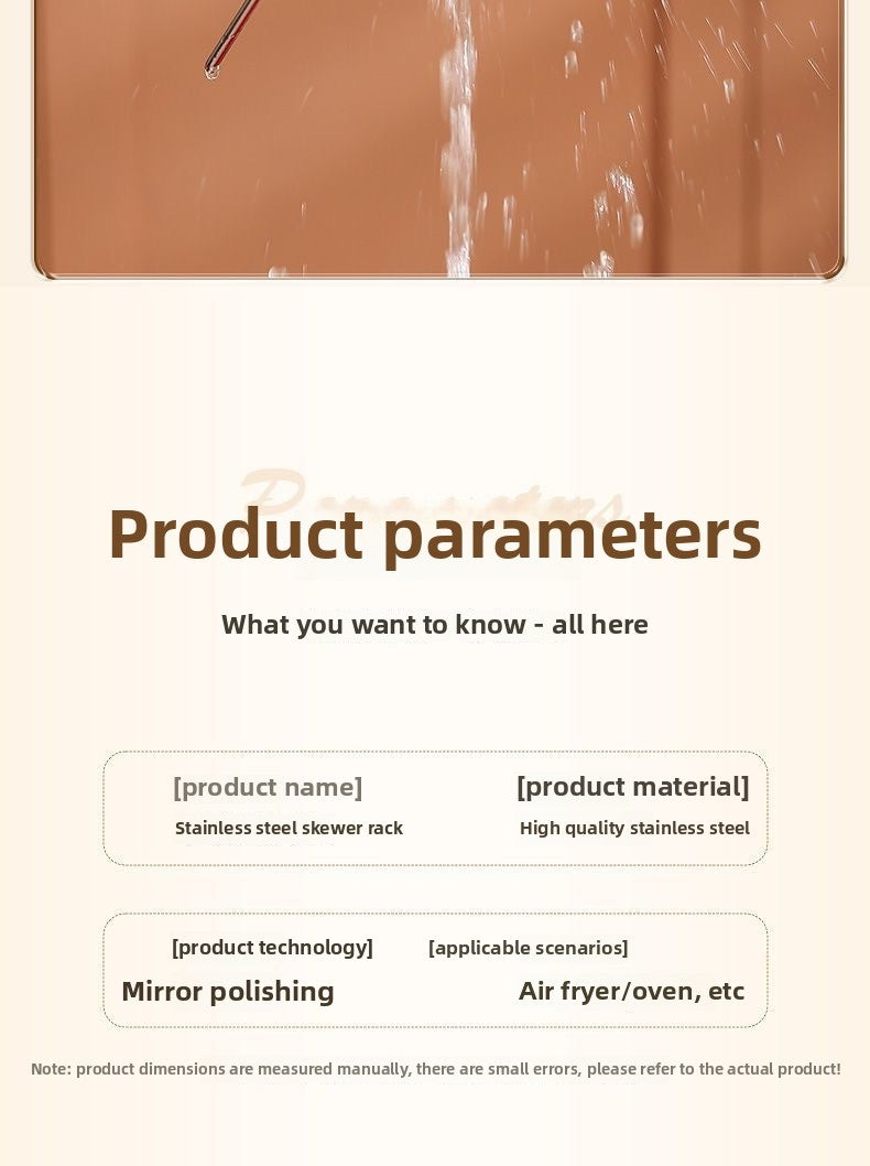 Stainless Steel Skewer Rack Grill Air Fryer Oven New Model Round Vertical 24-Skewer Hanging Grill Oven