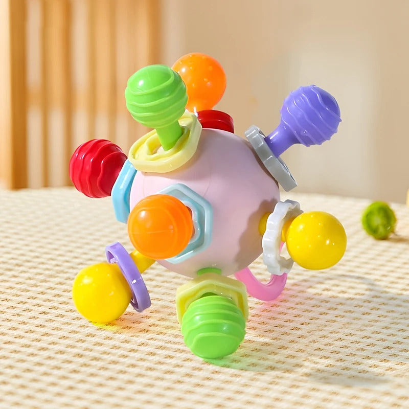 Hand Grip Ball Teeth-glue Manhattan Gnawing And Potable Rattle Sound Toy