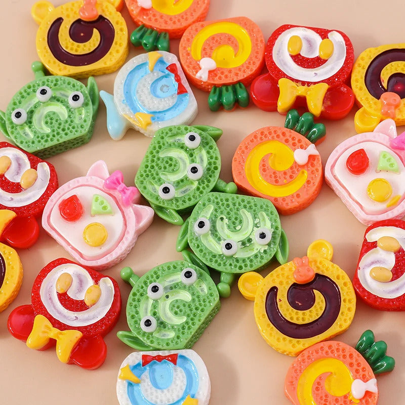 Leslie Random Mix 10pcs Cute New Miniature Dollhouse Simulated Food Snacks Mini Bread Cake for Girls BJD Doll Kitchen Toys