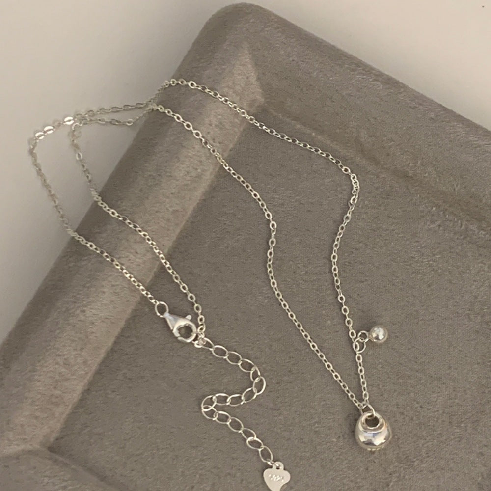 Li Luo New S925Sterling Silver Pearl Necklace Accessory for Women, Non-Fading, High-End Feel, Versatile Spring/Summer Clavicle Chain Wholesale