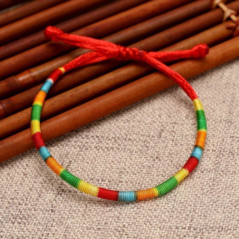 Colorful Rope Red Rope Bracelet Finished Dragon Boat Festival Thousand Threads Rope Colorful Thread