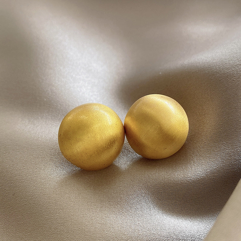 925 Silver Needle Hong Kong Style Retro Metal Earrings Women's High-Grade Geometric Simple Bracelet Ear Clip All-Match Exaggerated Commuter Earrings