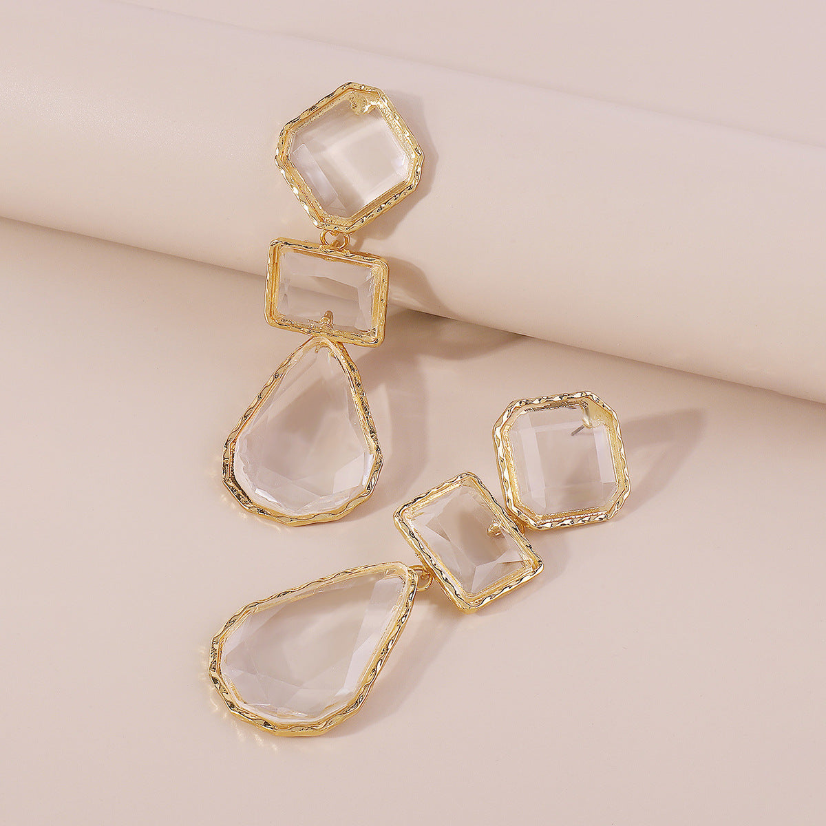 Trendy Accessories ZA Personality Fashion Exaggerated Geometric Resin Colorful Earrings Necklace