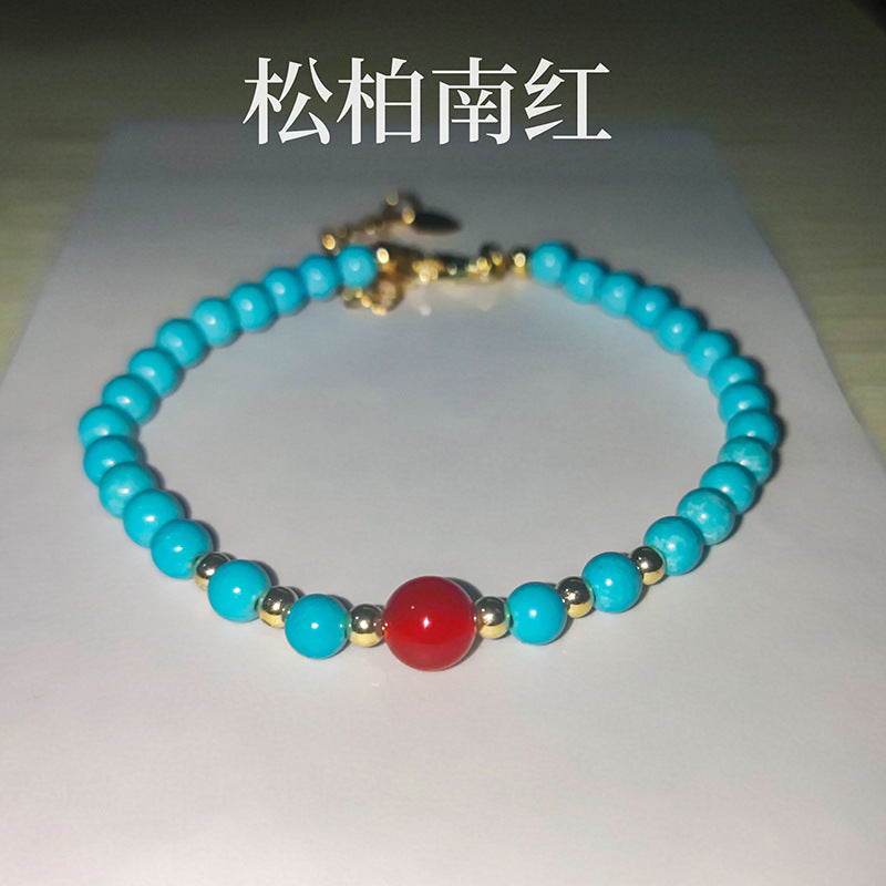 Turquoise Baroque Freshwater Pearl Bracelet Stacked Elegant Women's Bracelet