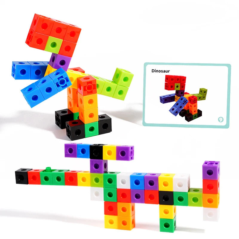 Magic Cube Puzzle Building Blocks Kindergarten Educational Color Recognition DIY Building Blocks Toys Gifts With Changing Colors