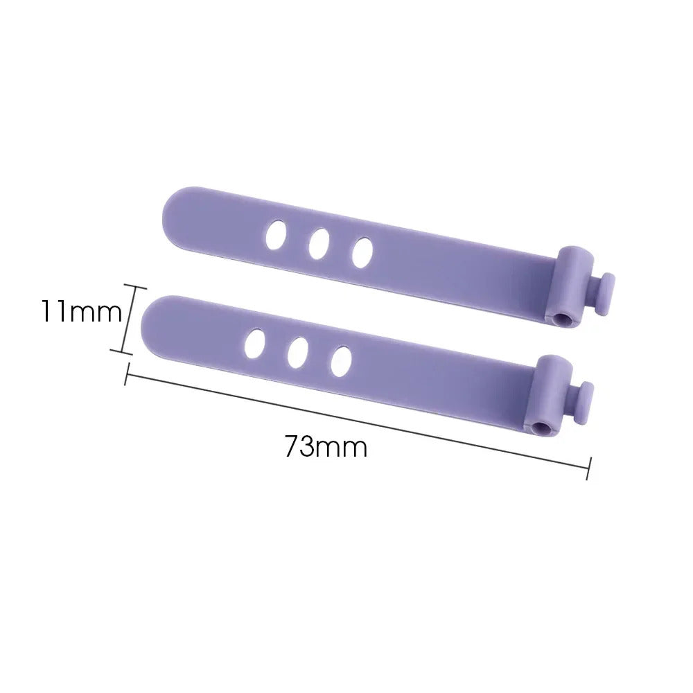 5PCS Reusable Cable Organizer Earphone Clip Charger Cord Management 3 Hole Line Storge Holder Line Bobbin Winder Straps