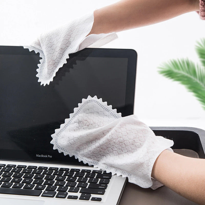 Dust Wipe Mitt Reusable Dusting Glove Microfiber Dusting Cloth Dual-Sided Feather Duster Pet Hair Cleaner for House Kitchen