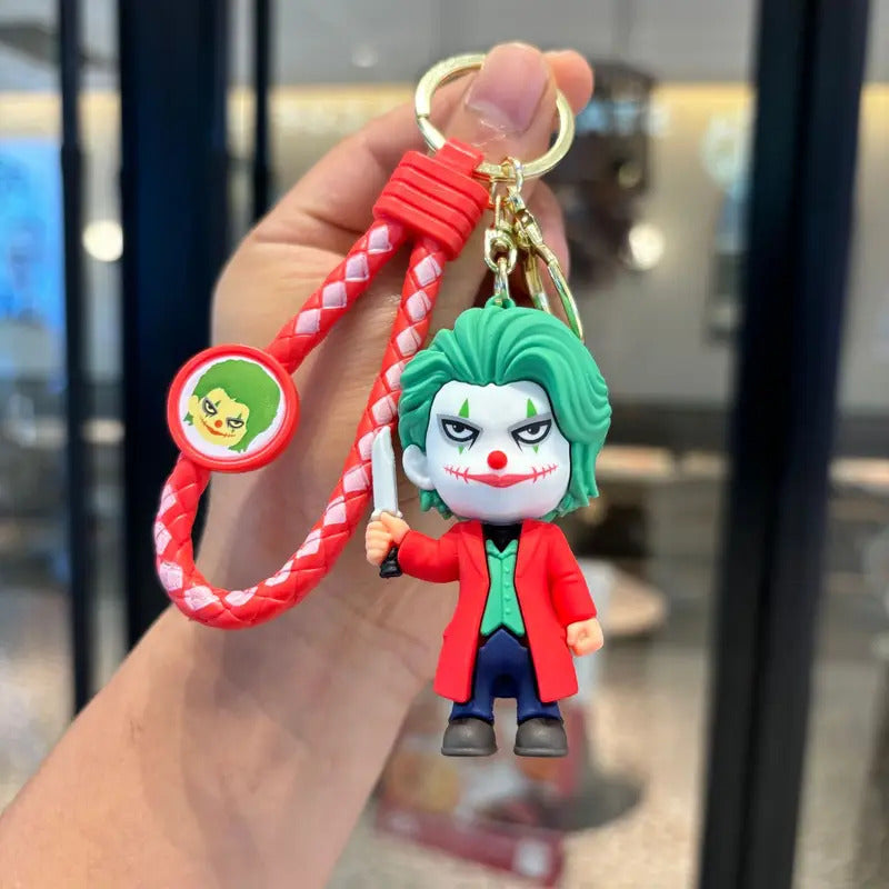 Anime Cartoon Joker Model Doll Keychain Bag Key Ring Pendant Ornaments Jewelry Accessories Charm Small Gifts for Friends