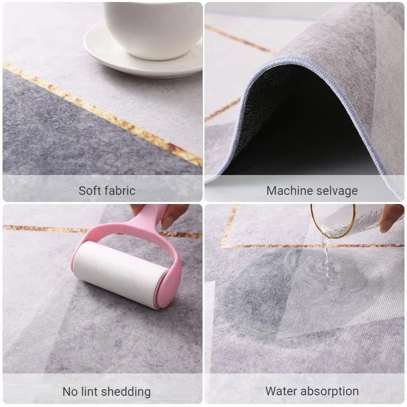 Luxury Computer Chair Mat Study Tables Floor Carpet Non-slip Modern Rugs for Bedroom Home Decoration Hall Doorway Mats alfombras