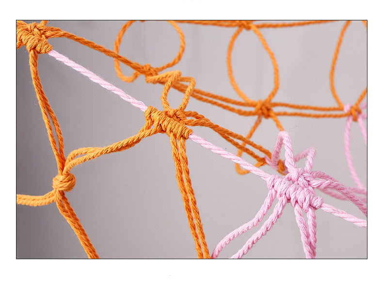 Handwoven Children's Room Corner Toy Storage Hammock Bedroom Decoration Triangle Plush Toy Storage Net