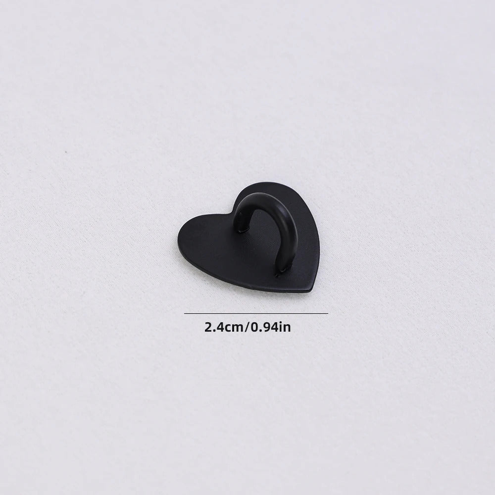 Kawaii Adhesive Metal Heart Phone Charm Holder Mobile Phone Case Finger Ring Stand Hook Buckle Clasp Bear Keychain Pearl pendant