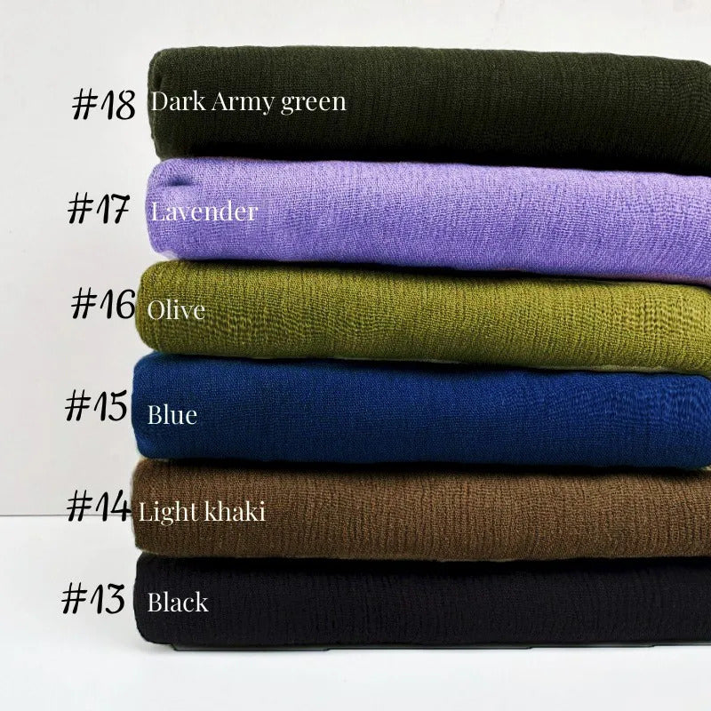 61 Colors Soft Cotton Viscose Scarf Rayon Material Muslim Hijab Mid Eastern Plain Solid Color Headscarf With Tassel